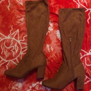 Knee-high brown boots
